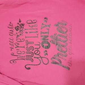 Chix Gear Pink Hoodie "Race girls We're just  like you only prettier